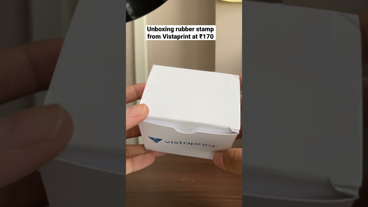 Unboxing rubber book stamp from Vistaprint at ₹170 #vistaprint #vistaprintindia #bookstamp
