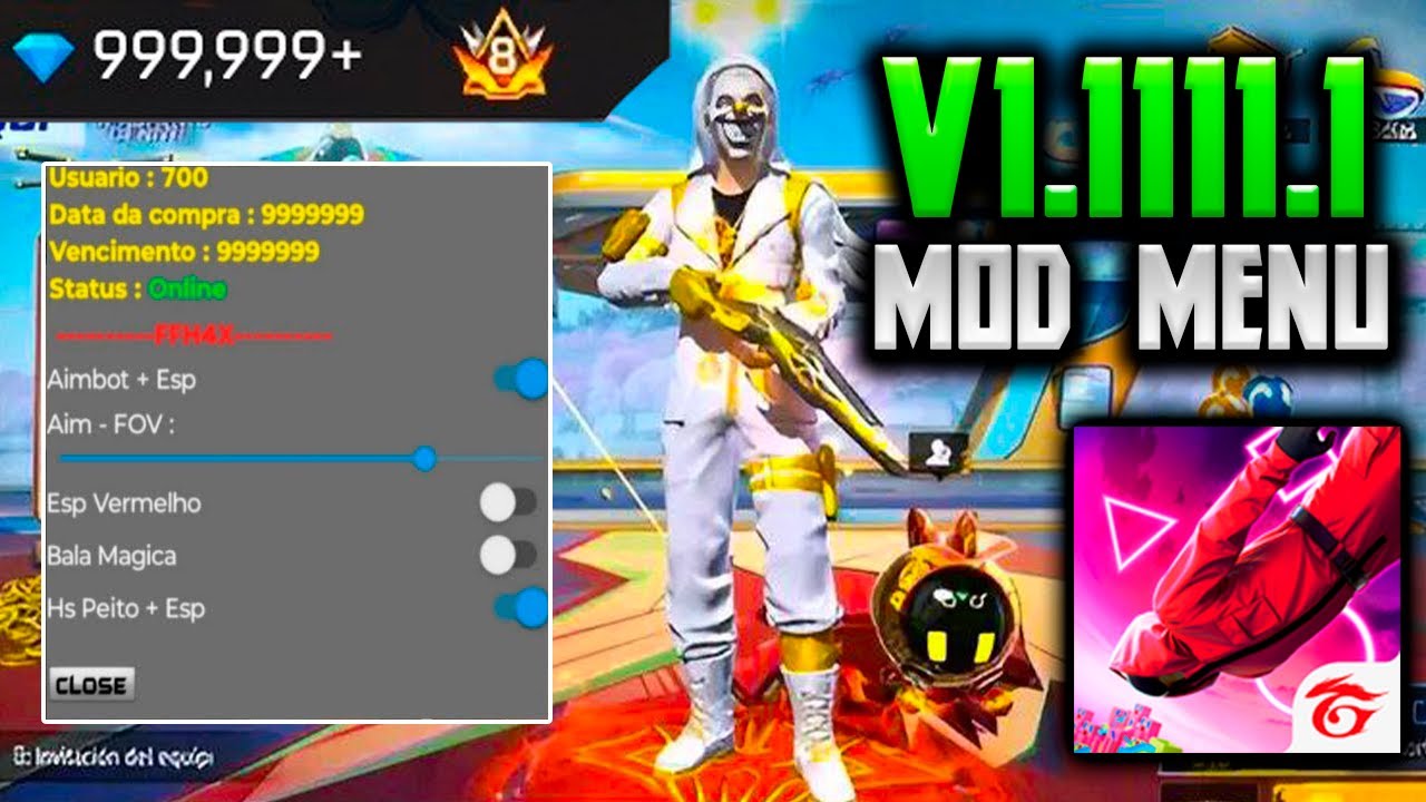 Free Fire Mod Menu Apk 1.111.1 Diamantes Infinitos Apk Hack Anti Ban (Android & IOS) por MediaFire