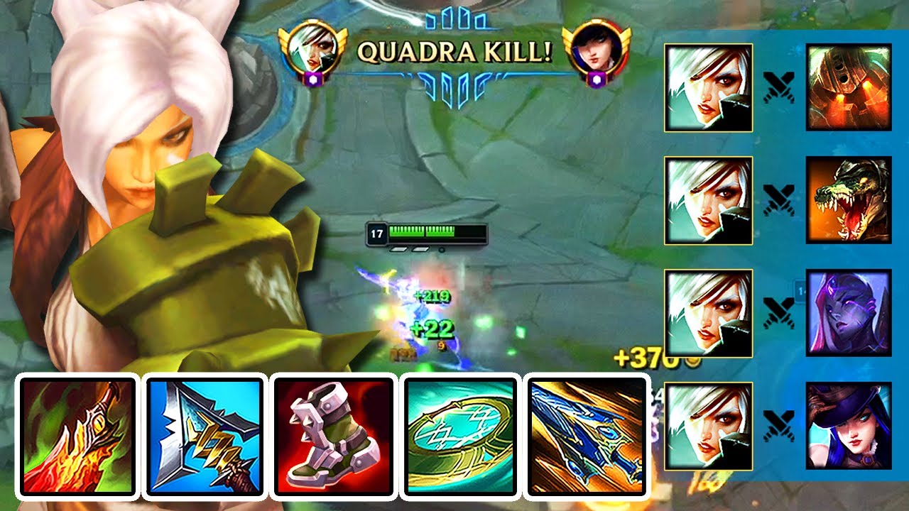 Rank 1 Riven Main takes over the CHALLENGER LOBBY with a QUADRAKILL