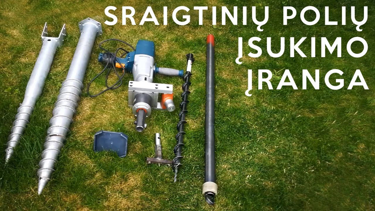 Sraigtiniai Pamatai/Poliai | Įsukimo įrangos nuoma | MDS terasos