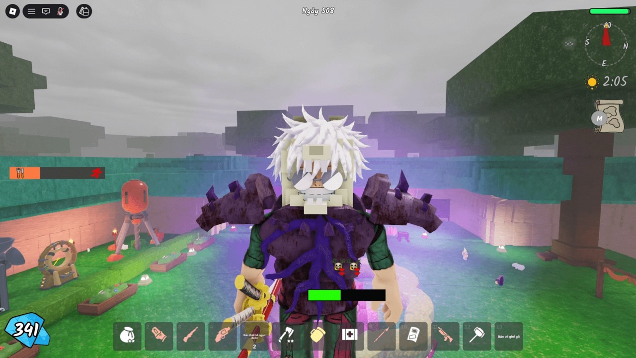 500 NGÀY xây căn cứ CHỮA LÀNH BẰNG CÂY THẦN in 99 night in the forest roblox