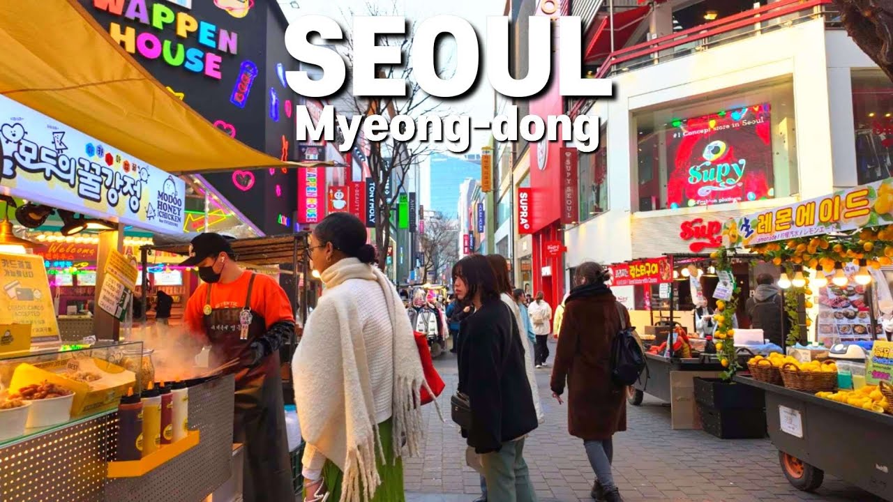 [ 명동 ] 외국인 북적북적 명동거리 투어 | 봄 날 명동 산책 | myeongdong seoul 4k, 데이트코스, 맛집 | 지방러 서울여행, 명동4k, 明洞, 韓国