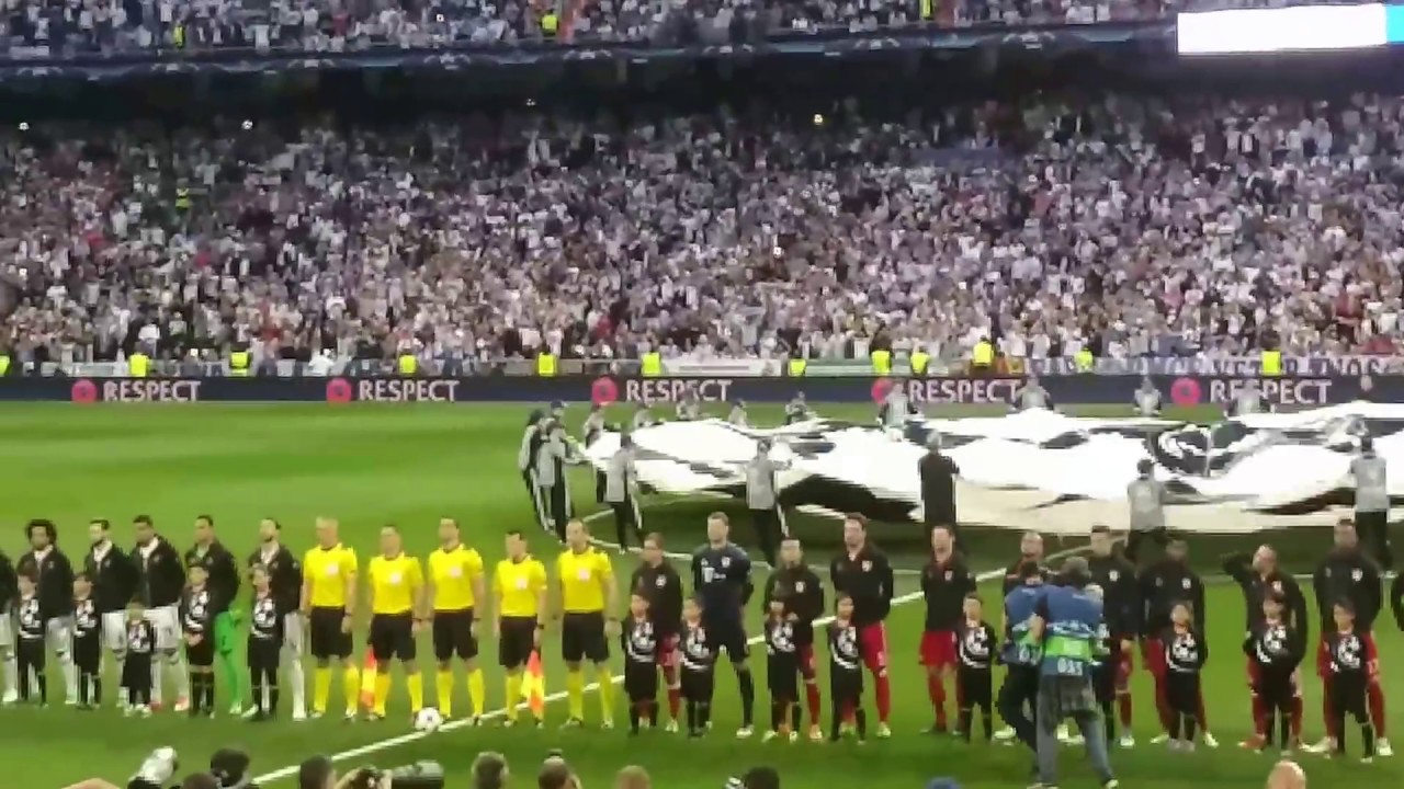 16-17  CHAMPIONS LEAGUE Anthem Quarter-finals Estadio Santiago Bernabeu Real Madrid VS Bayern Munchi