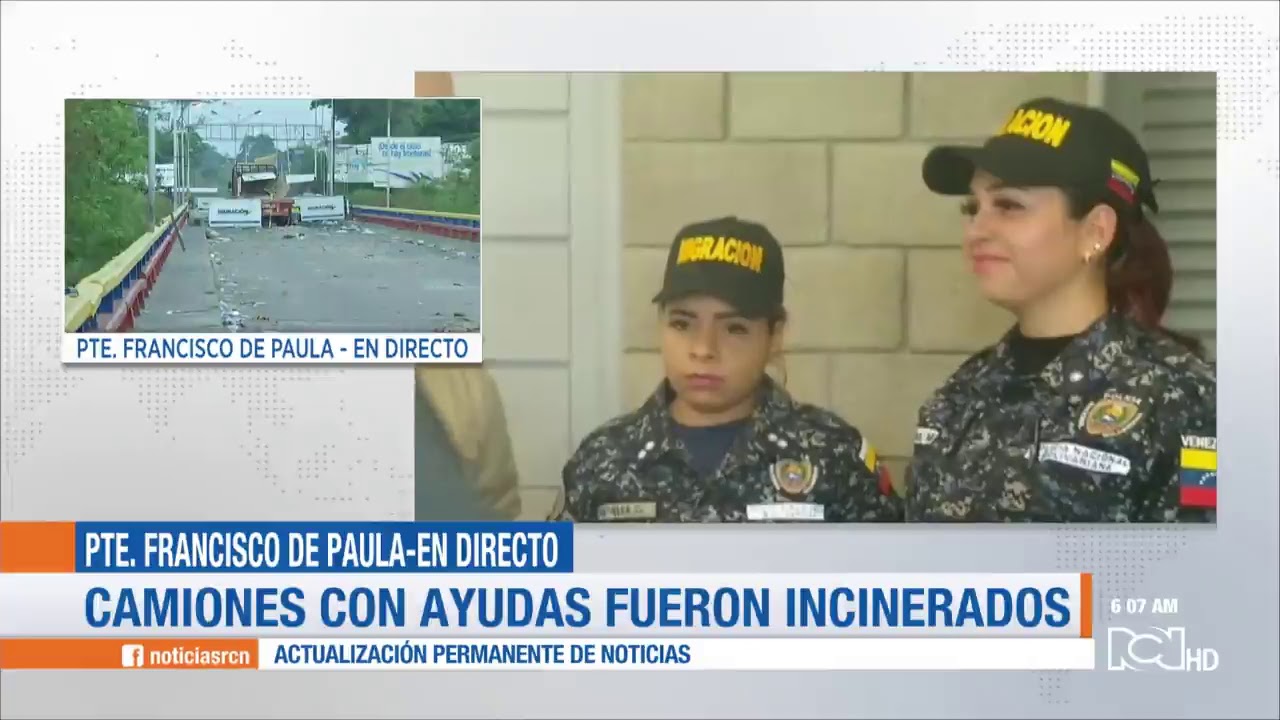 Guardia venezolana quemó ayuda humanitaria en la frontera