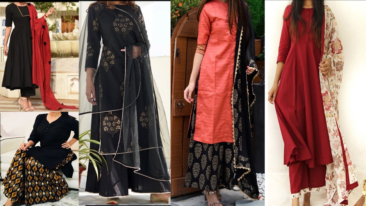simple cotton eid special plazo kurti for ladies