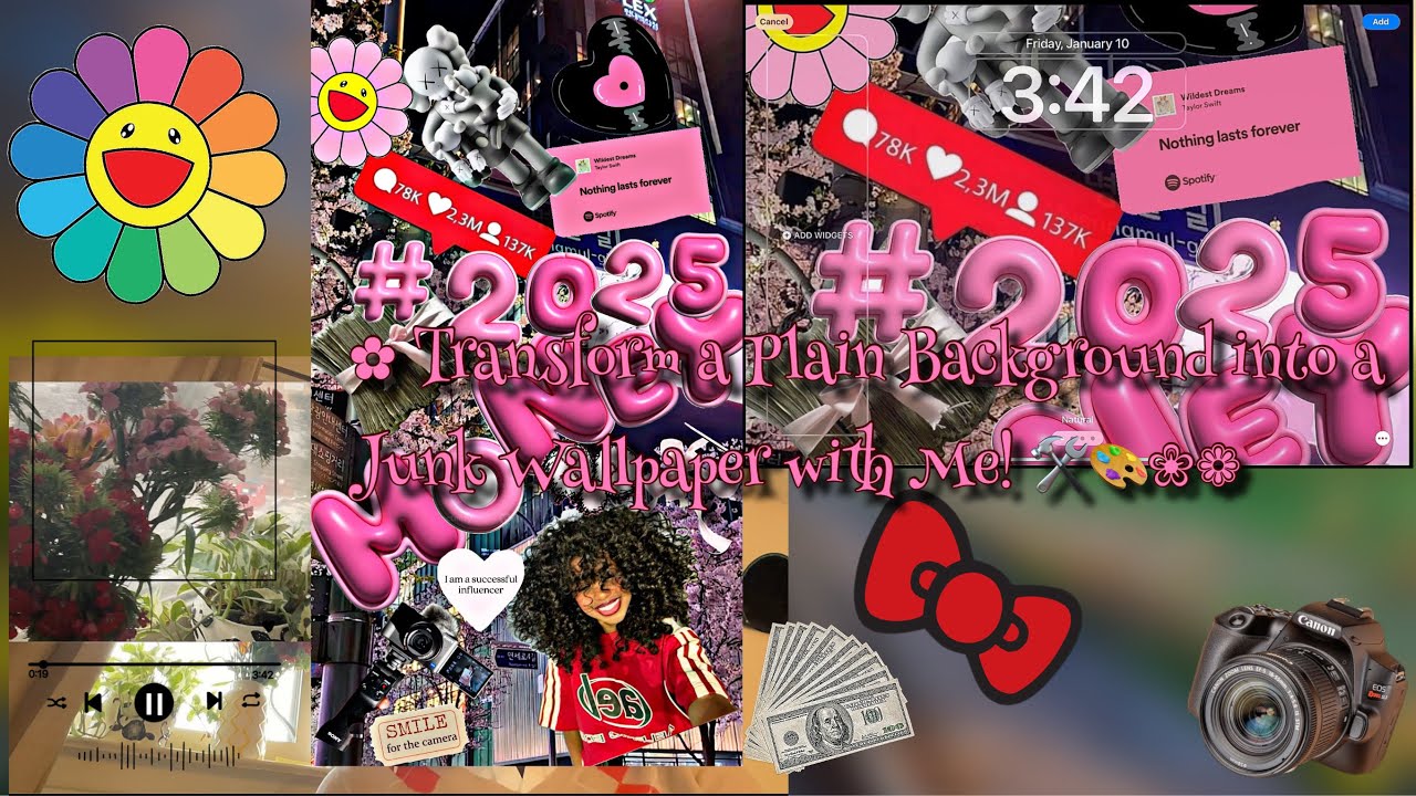 Tutorial how to make a junk wallpaper on Pinterest 🤍🩷🩶🤍🩷🩶Vlog,daily life ,Teenage diary