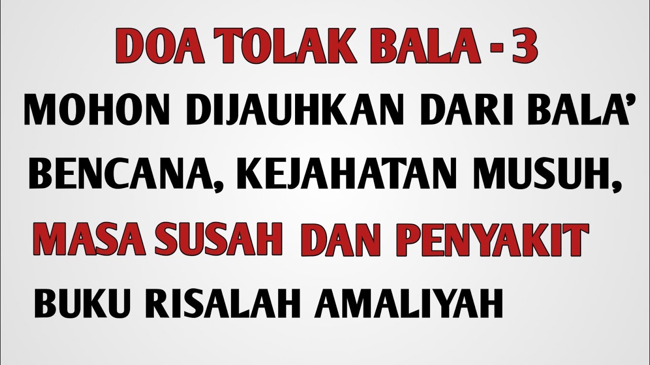Bacaan Doa Tolak Bala dan Artinya - Part 3