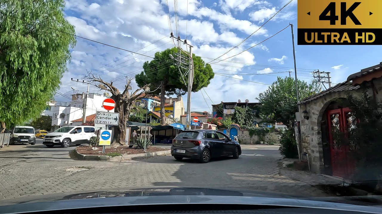 İzmir Dikili | Bademli Köyü Sahili ve Plajı | Dikili Bademli Driving Tour | 4K | 30fps | 2024 |