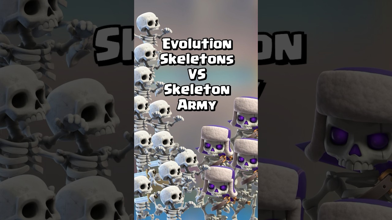 Evolution Skeletons Vs Skeleton Army Who Will Win? #clashroyale #shorts