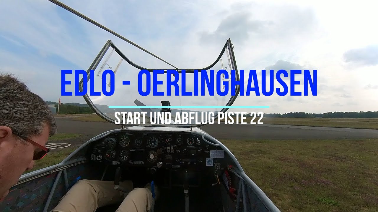 EDLO Oerlinghausen - Start und Abflug Piste 22