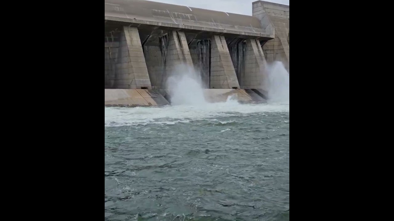 Pueblo Reservoir  flood gates open. #colorado