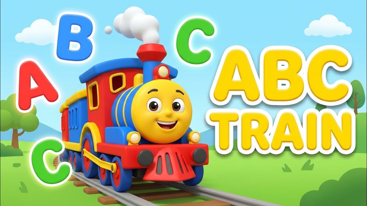 ABC Train Song 🚂 | Learn Alphabet A to Z | 3D Cartoon Kids Learning Video 