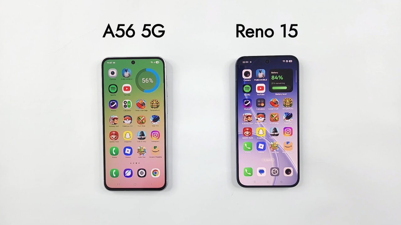 Samsung A56 5G vs Oppo Reno 15 5G - SPEED TEST 