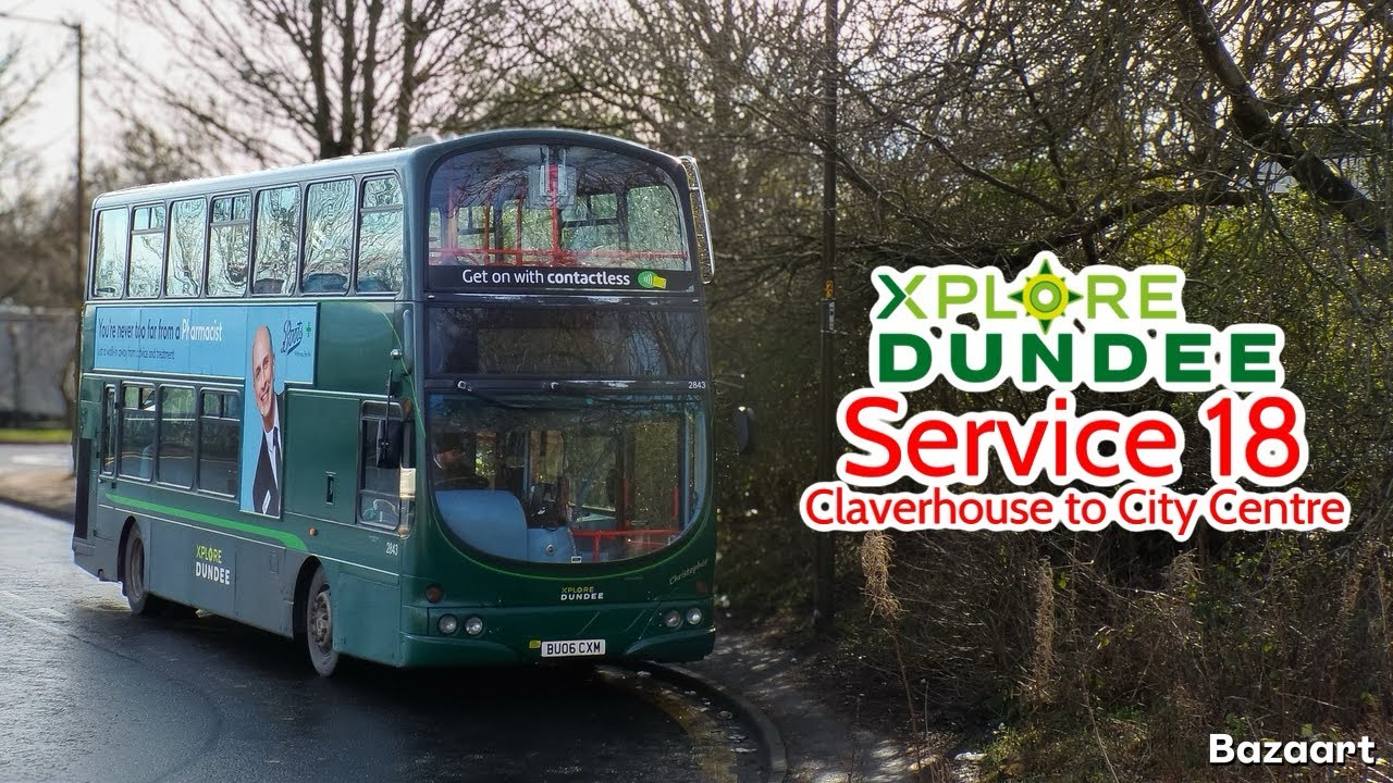 Xplore Dundee Service 18 Claverhouse to City Centre • Gemini 2843 BU06CXM