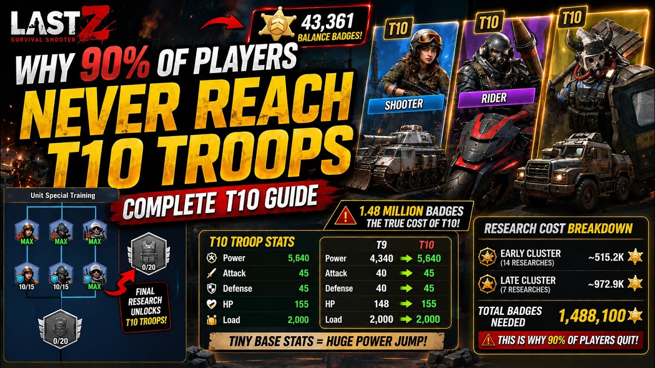 Why 90% of Players NEVER Reach T10 Troops | Complete T10 Guide