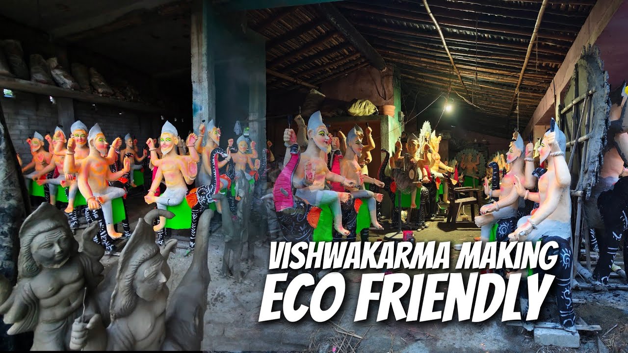 Vishwakarma Murti Making ECO Friendly ll SHREE SINGHANIYA WORLD