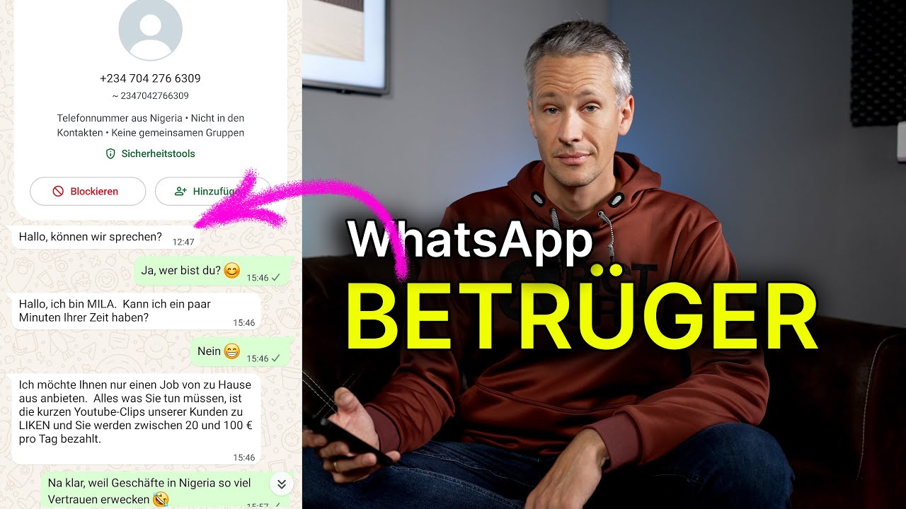 WhatsApp Betrugsversuch auf mich 🤑 Verdiene viel Geld! Fällst du darauf rein?