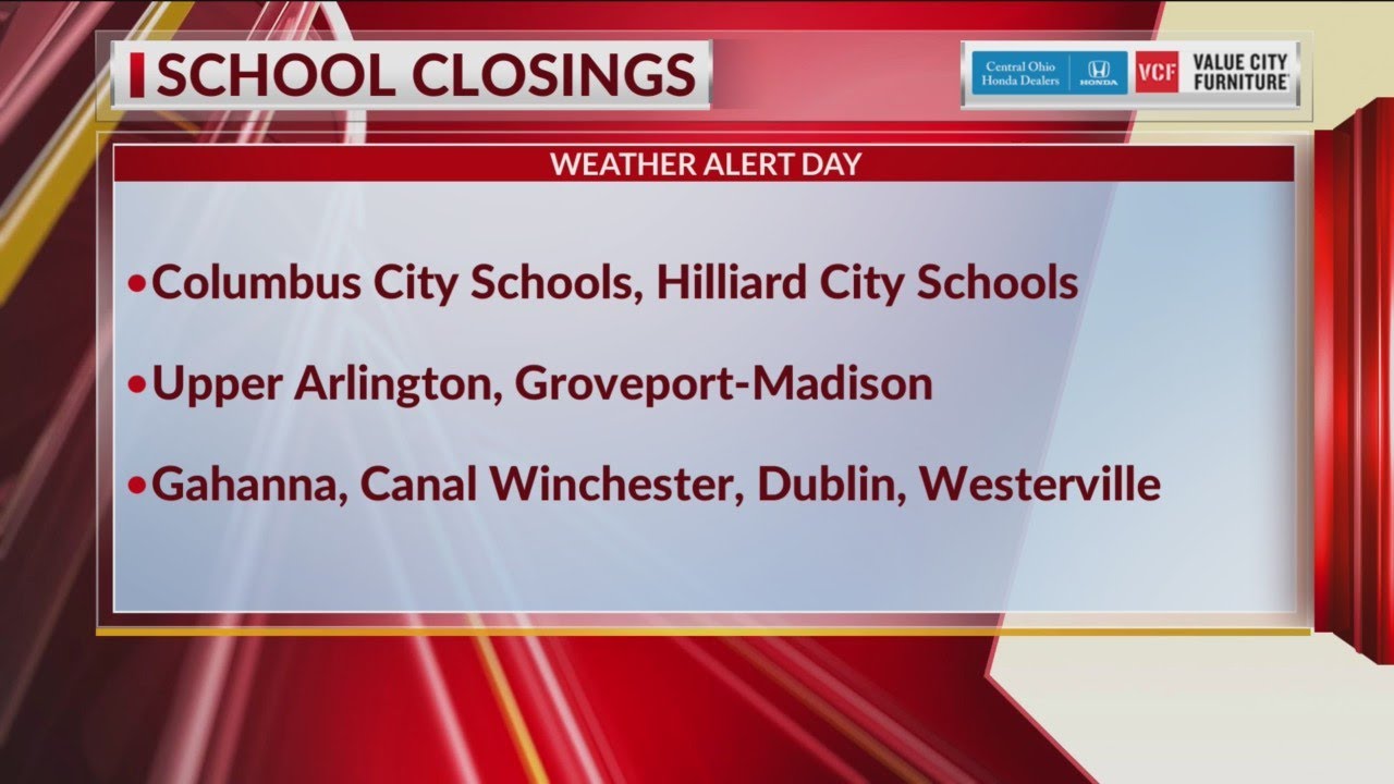 Columbus, central Ohio school closings for January 25
