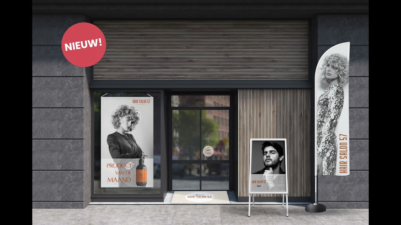 Etalage zwart wit - Salonics