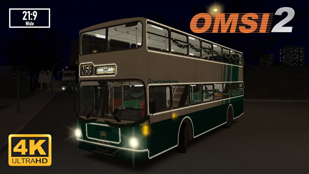 OMSI 2 - MAN SD200 SD80 Xmas - Great Grundorf 2 Route N68 - South Valley Station ↺ Bauernhof Station