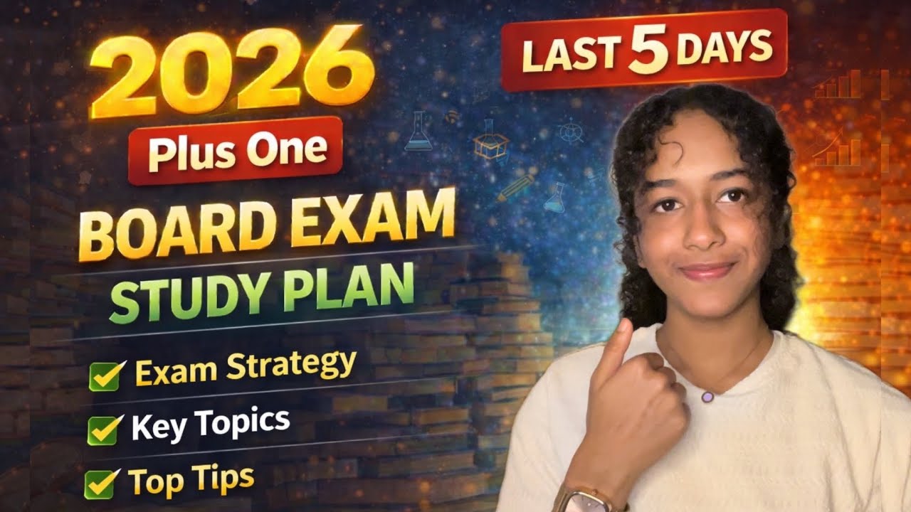 Study Plan📈Plus One Public Exam⏰Last 5 Days Strategy 📚📝Hrithwika Manoj
