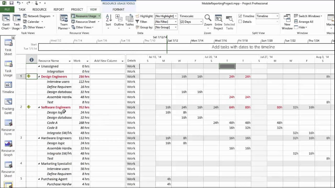 MS Project 2013   15   Resource leveling