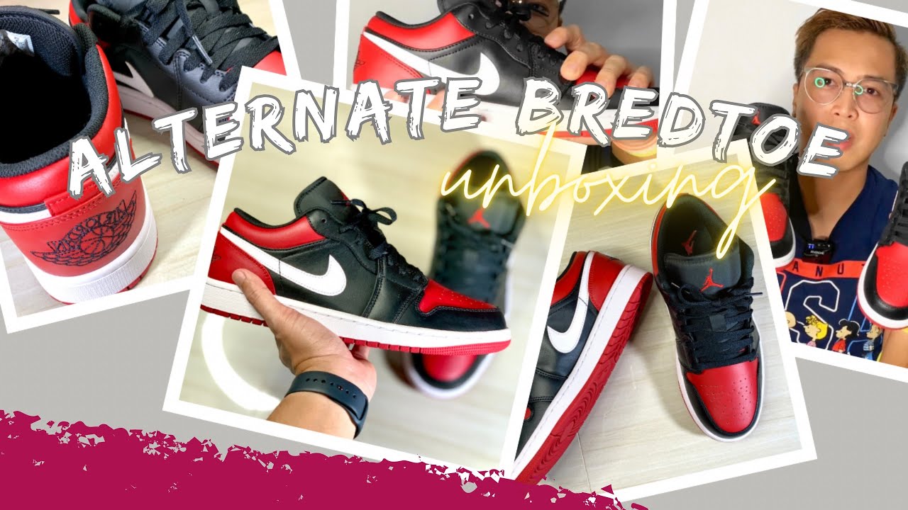Air Jordan 1 Low Alternate Bred Toe Unboxing