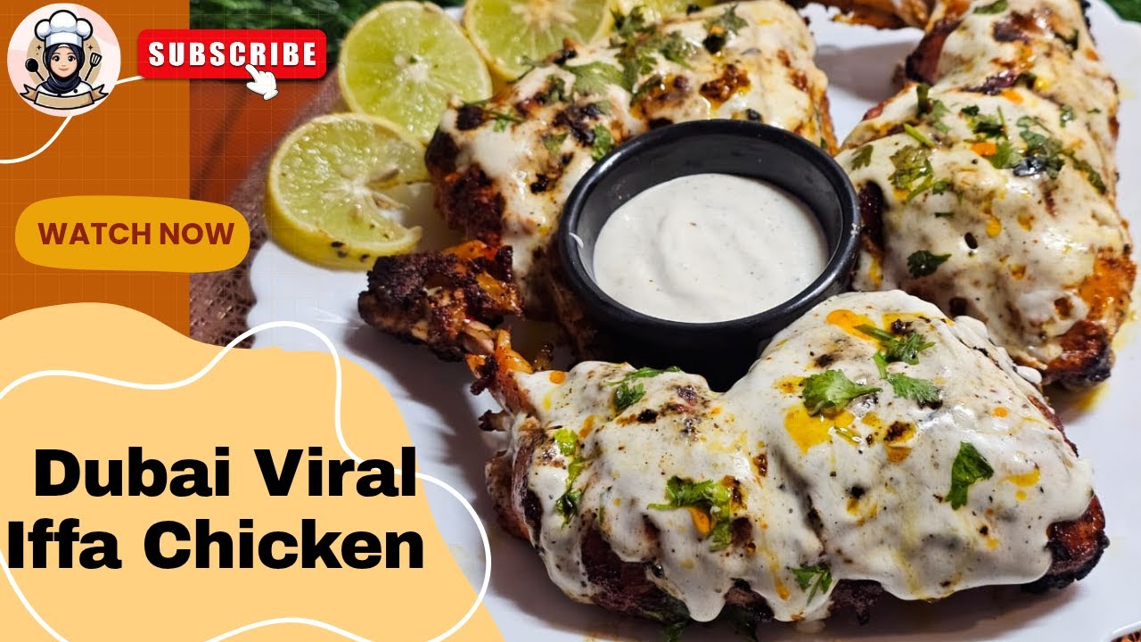 Dubai Famous IFFA Chicken Recipe 😋 Easy Creamy Spicy Chicken|Dubai Street Food Style#trending#viral