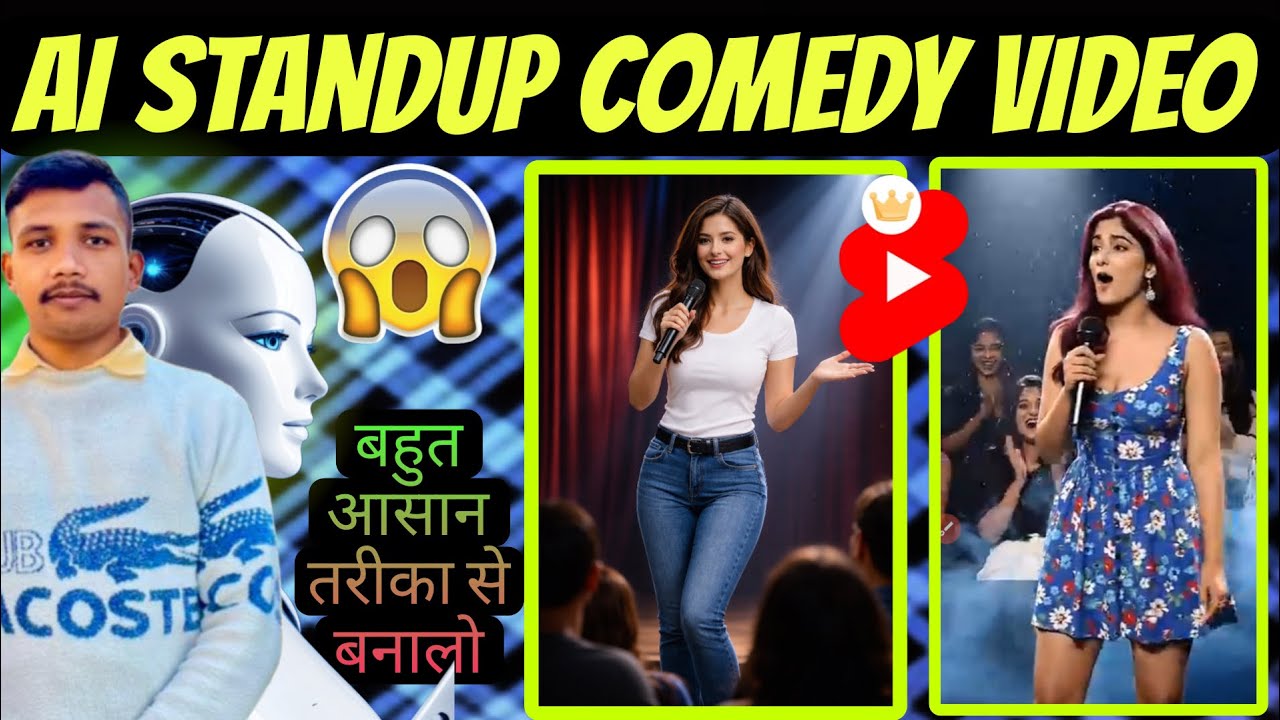 AI Se Standup Comedy Video Kaise Banaye 🤣 | Free AI Comedy Video Full Guide