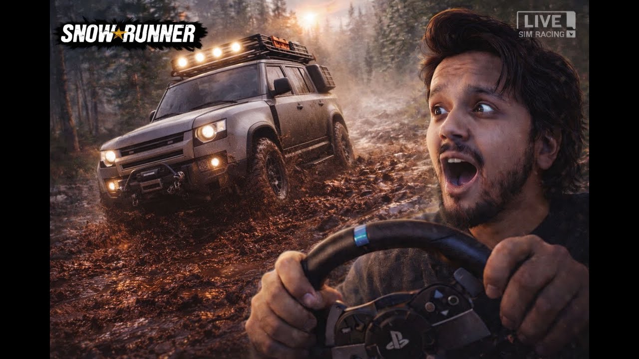 AAJ DEFENDER CHALLANGE🚗|SNOW RUNNER LIVE | Logitech G29 Wheel