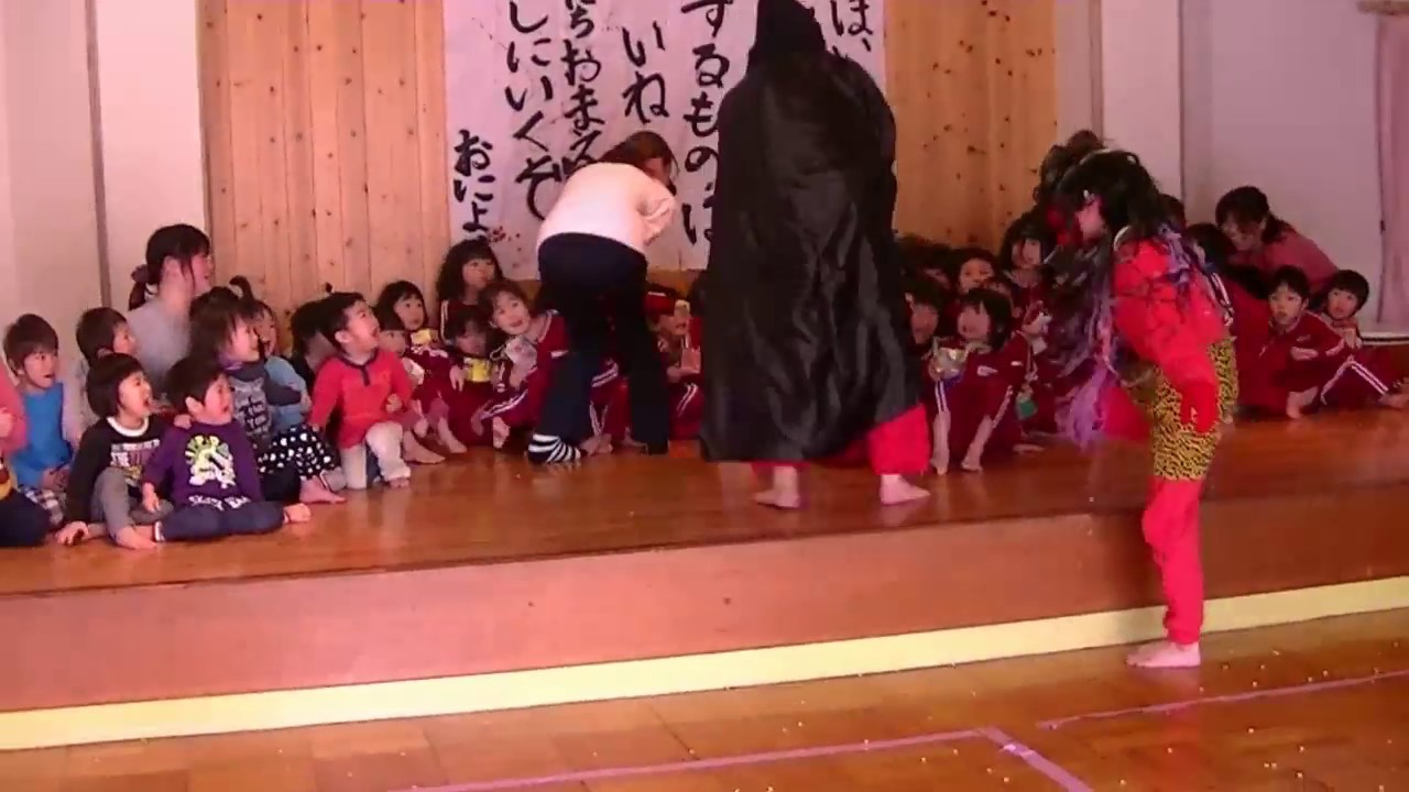 2013 豆まき　鬼軍団VSきく組
