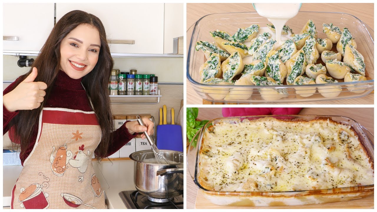 مقرونة بيضاء محشية بصلصة البشامال والجبن السائل من أروع ما تجربوا😋