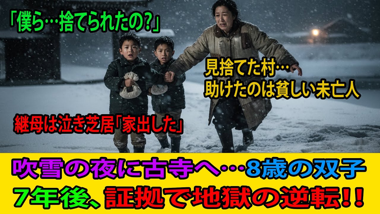 【因果応報】継母が捨てた双子が7年後に帰還…法要の席で“全て”が崩壊した