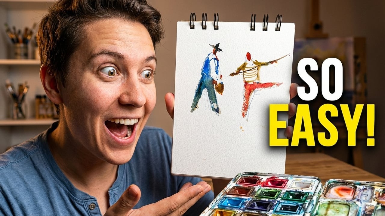How to Draw  Human figure | Watercolor tutorial for Beginners |