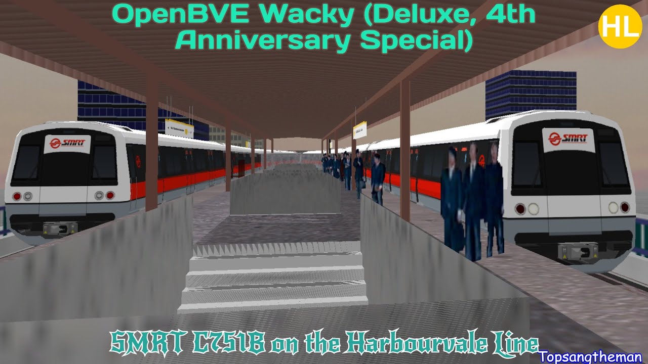 OpenBVE Wacky (Deluxe) - SMRT C751B on the Harbourvale Line