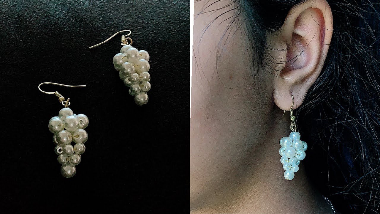 How To Make Simple And Beautiful Pearl Earrings At Home | DIY | Pearls Jewelry Making
