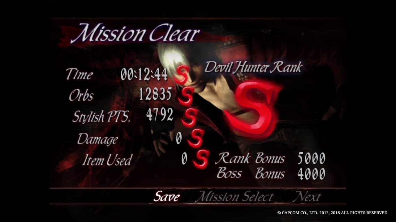 Devil May Cry 3 HD Mission 5 DMD SS Rank - Agni & Rudra