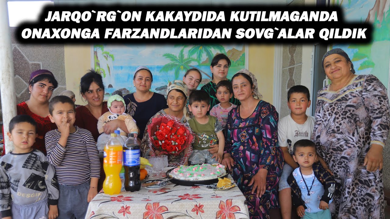 JARQO`RG`ON KAKAYDIDA KUTILMAGANDA ONAXONGA FARZANDLARIDAN SOVG`ALAR QILDIK. #bumeningonam #onajon