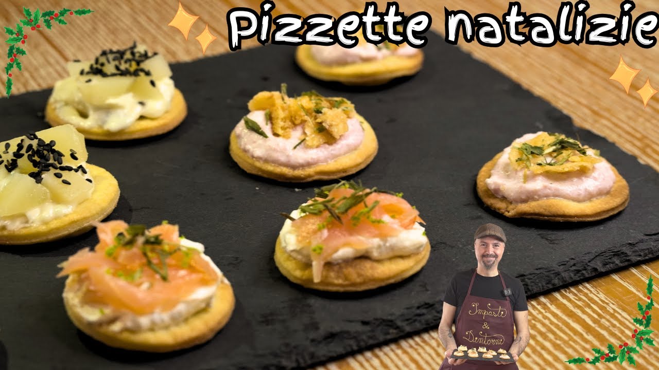 Ricetta ANTIPASTI NATALIZI - Pizzette fantasia per un Natale perfetto!