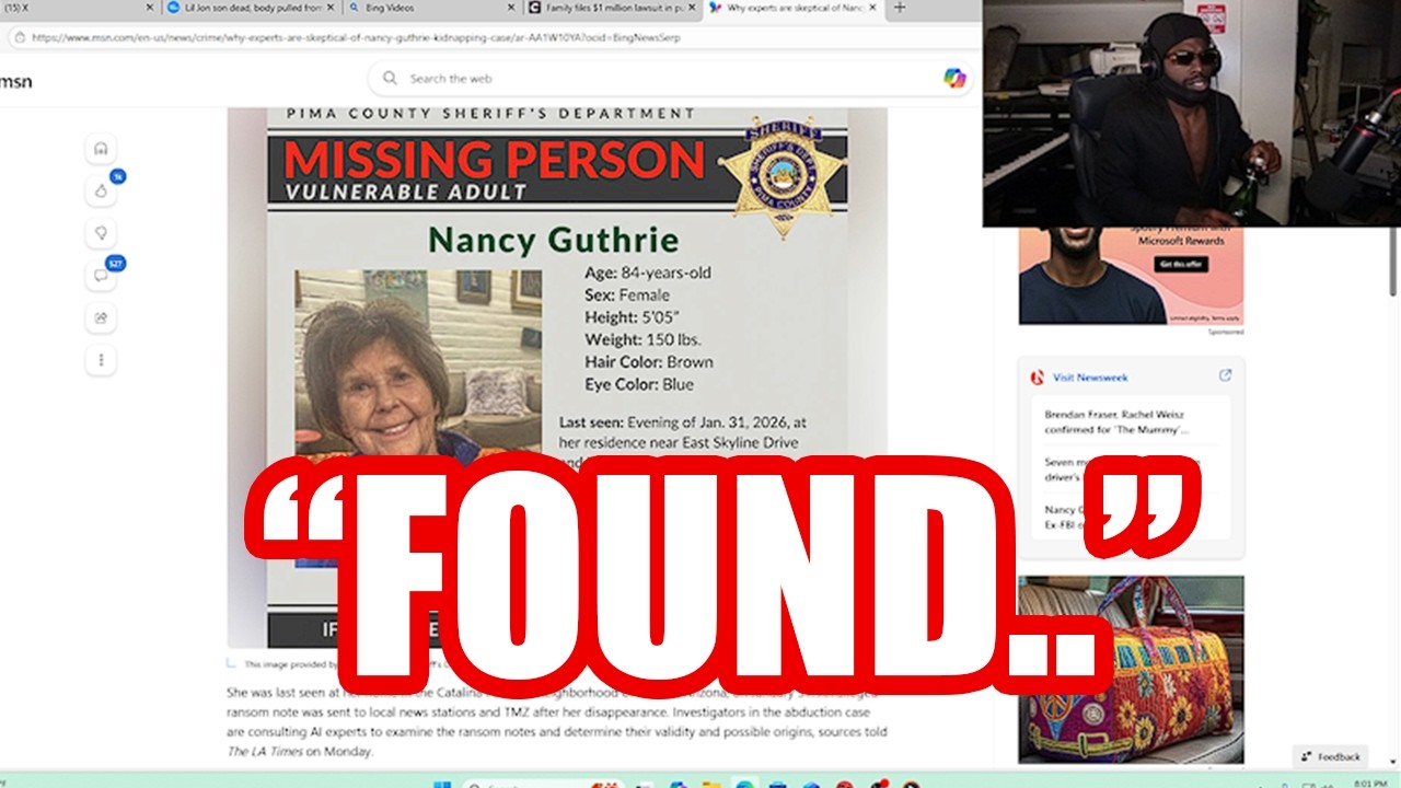 NANCY GUTHRIE IS SAFE..