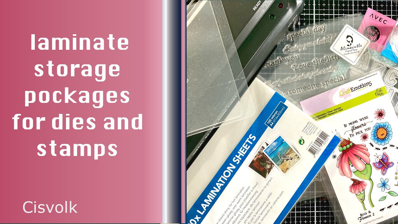 Laminate storage pockages for dies and stamps