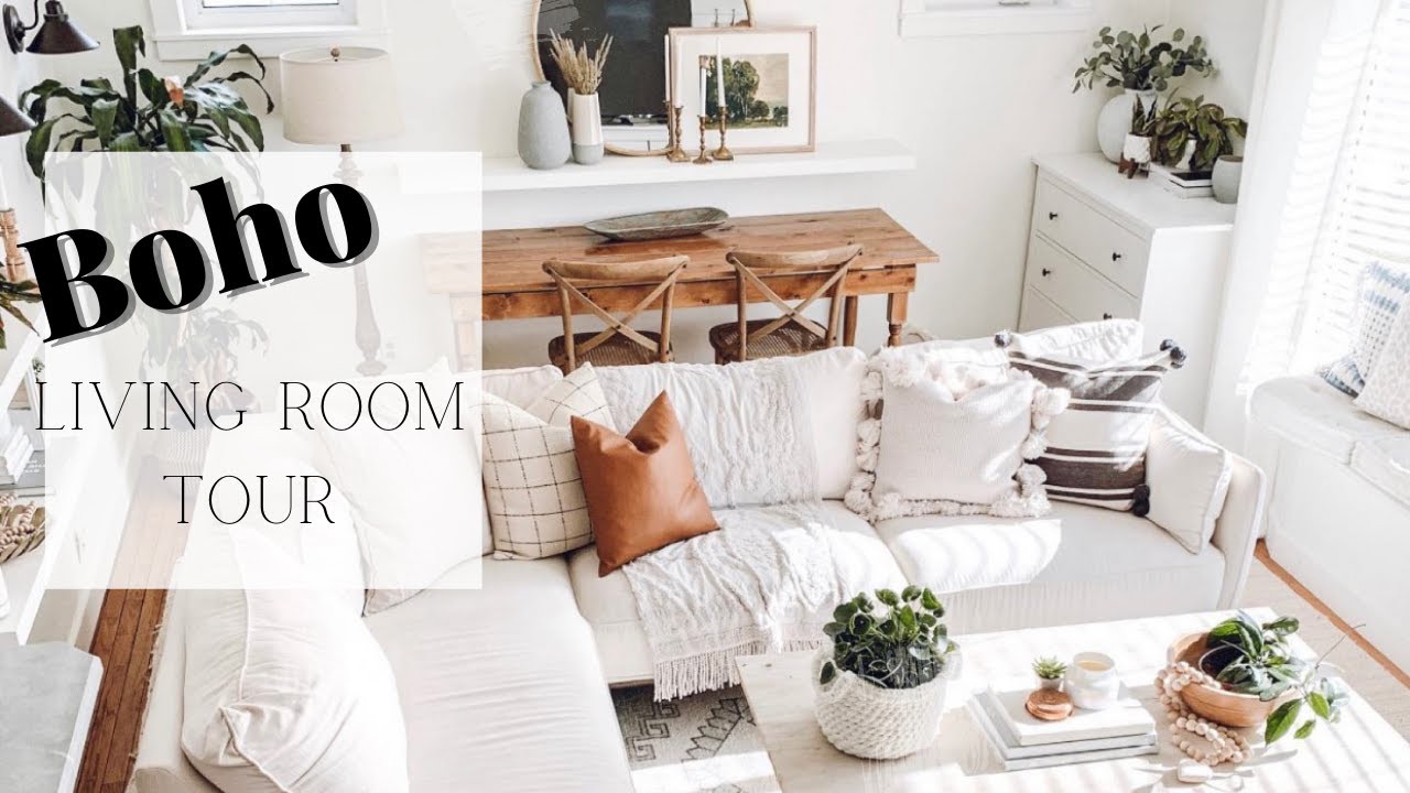 Boho Living Room Tour