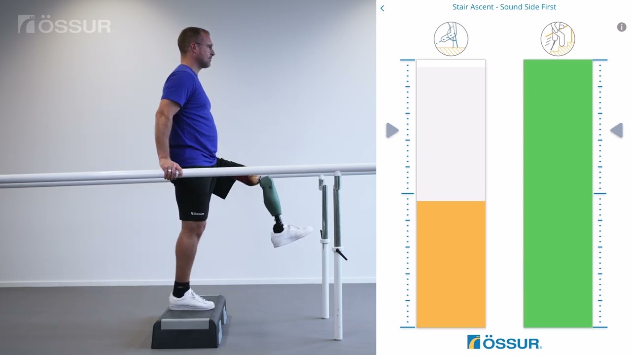Stair Ascent with Step - Sound Side First (Navii Functional Training - Ossur Logic App)