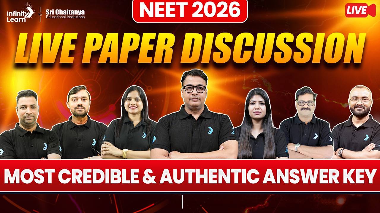 NEET 2026 Answer Key 🔴Live NEET 2026 Question Paper with Paper Solution & NEET 2026 Expected Cutoff
