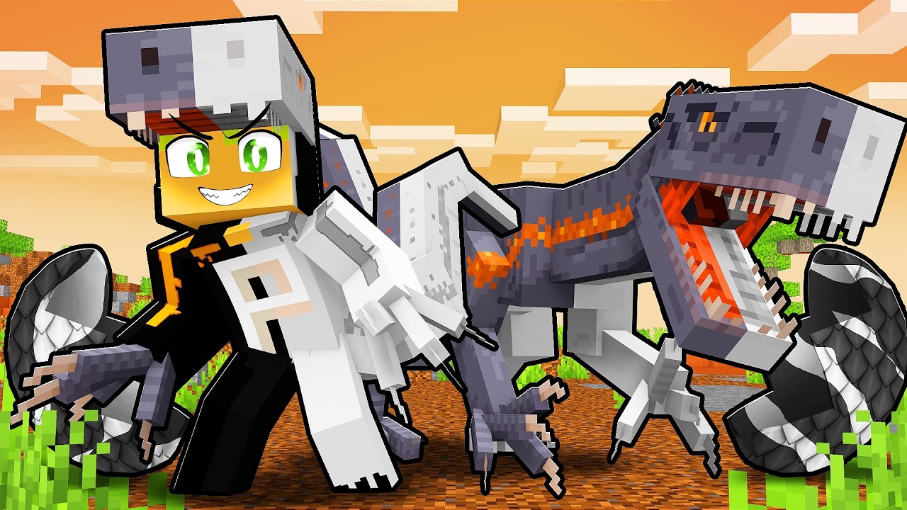 MINECRAFT... mas eu sou um HÍBRIDO de INDORAPTOR e INDOMINUS-REX (indorex)
