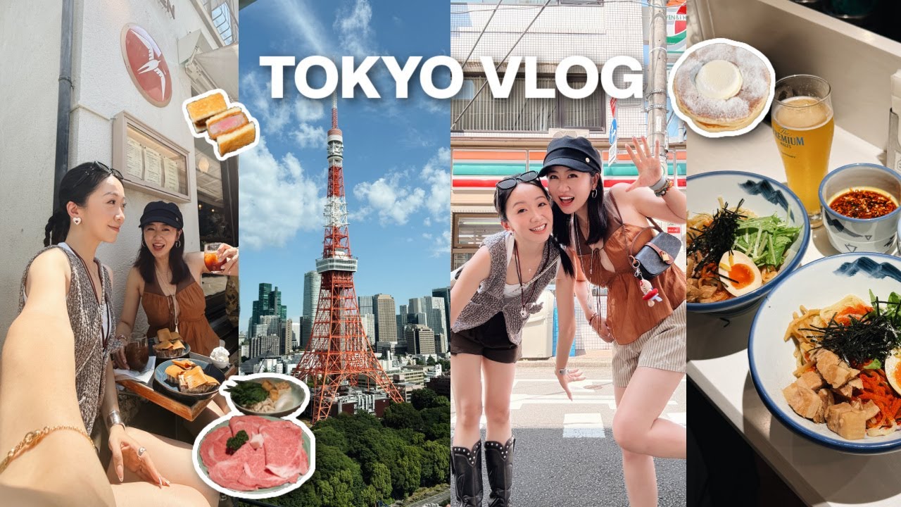 TOKYO VLOG｜好快乐的双胞胎热浪假期🗼逛吃东京🍜 又买到喜欢的帽子🎩