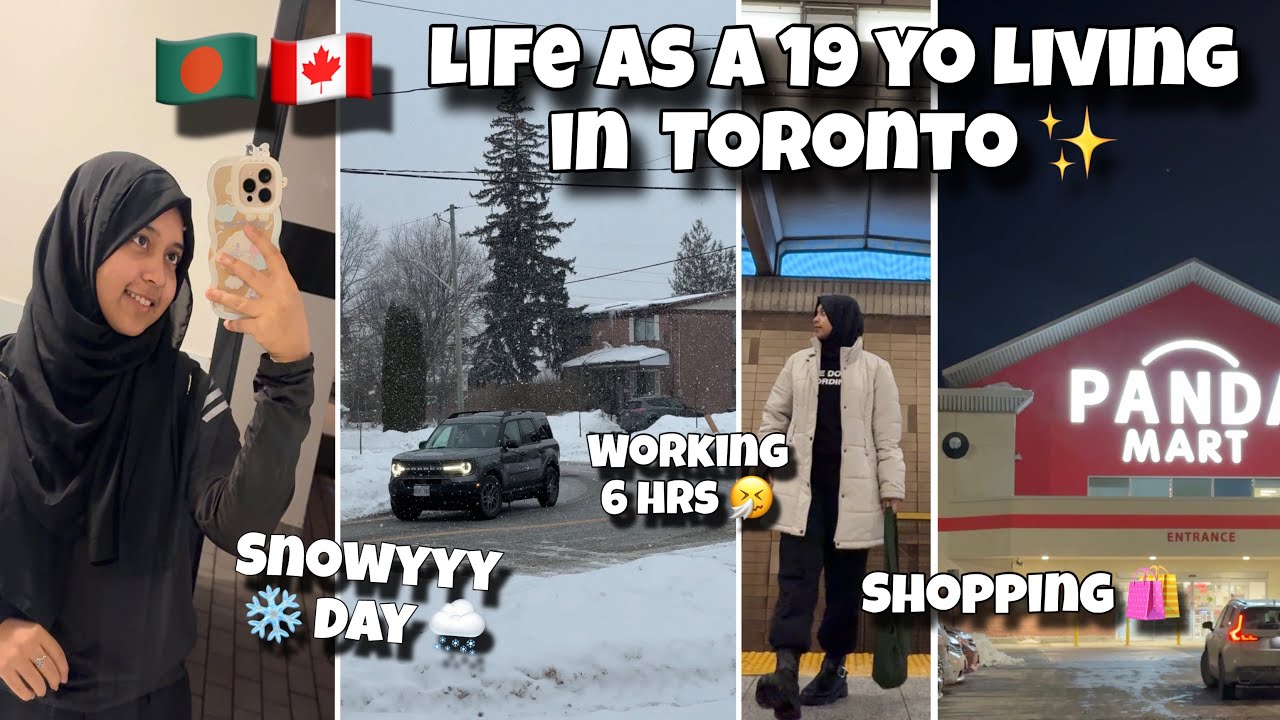 A day in my life living alone as a 19 year old living in Toronto🍁|| International Student 🇧🇩🇨🇦