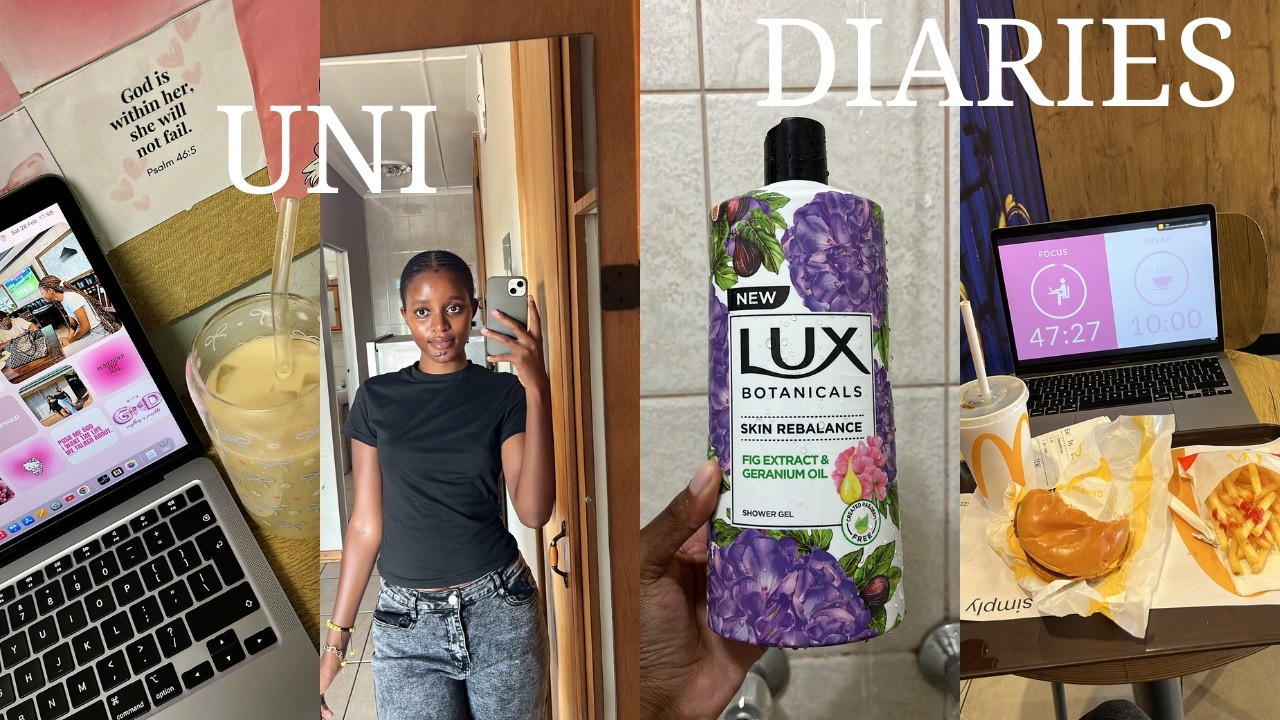 Uni diaries| a few productive days as a top student| cleaning| Mc Donald's study session| test prep