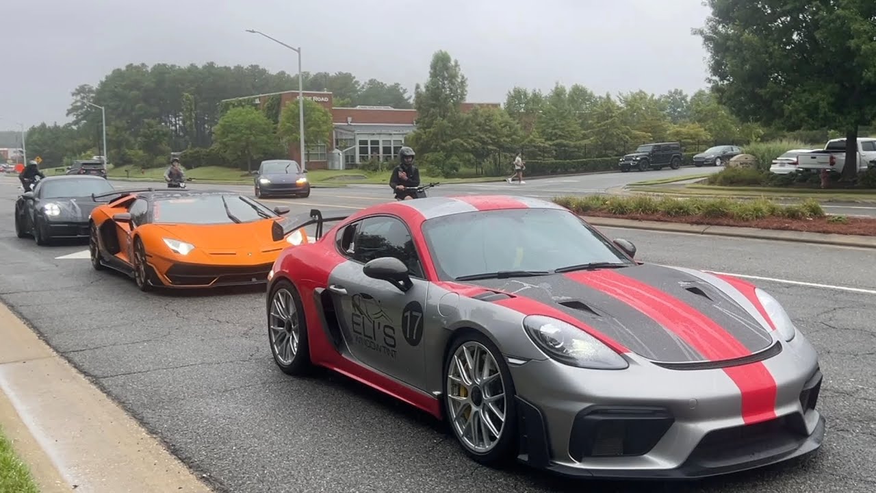 Gang of hyper/super cars showed up! Cars and coffee Morrisville NC 