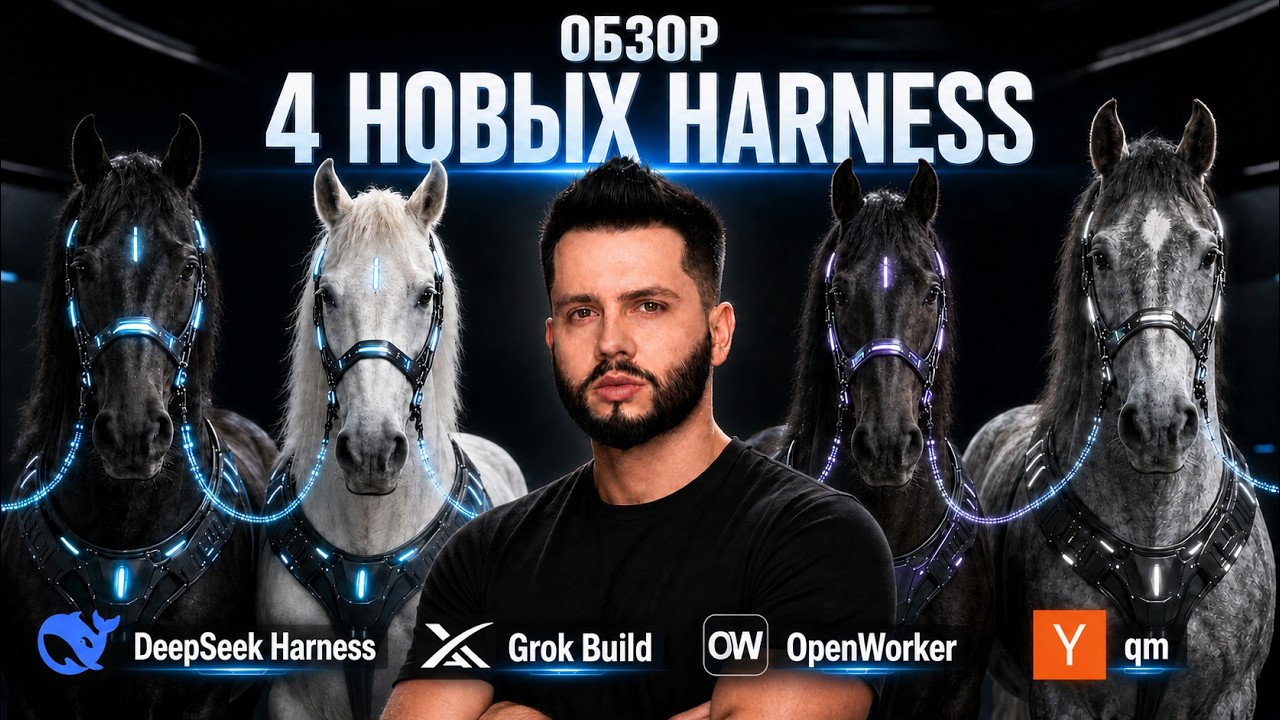 DeepSeek Harness, Grok Build, OpenWorker, qm. ОБЗОР 4  HARNESS. ЧТО Я НАШЕЛ В КОДЕ, ВАС УДИВИТ!
